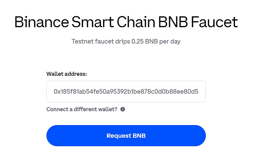 Receive Coinbase faucet tbnb