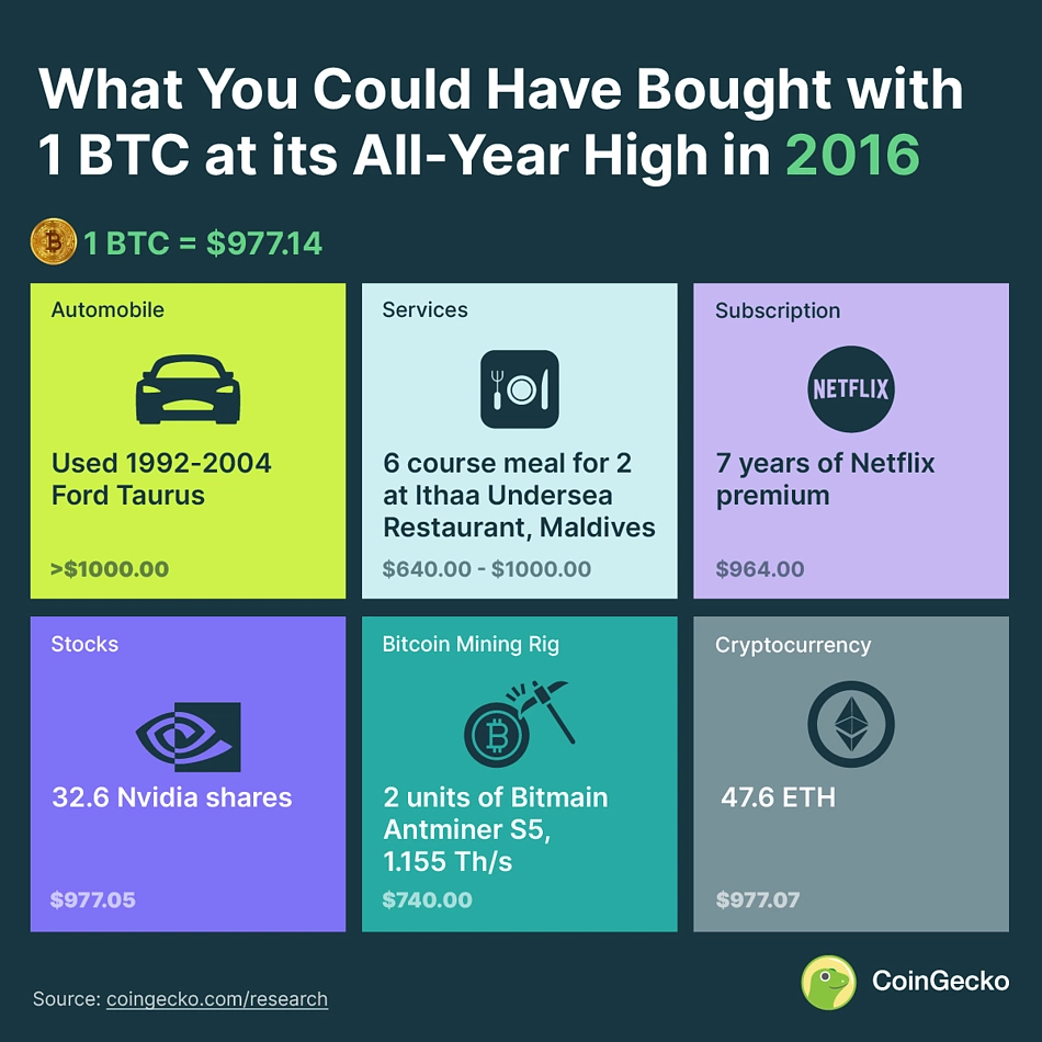 What 1 BTC Could Buy in 2015