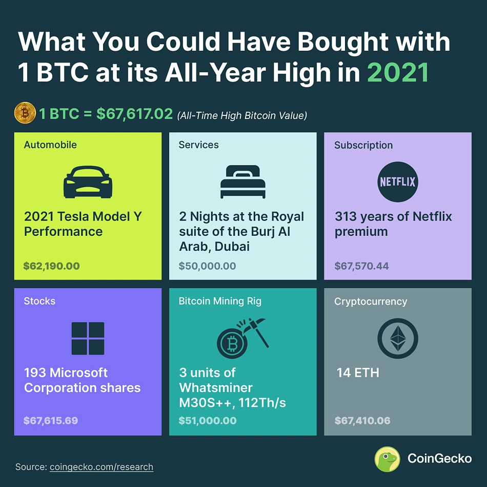 What 1 BTC Could Buy in 2021