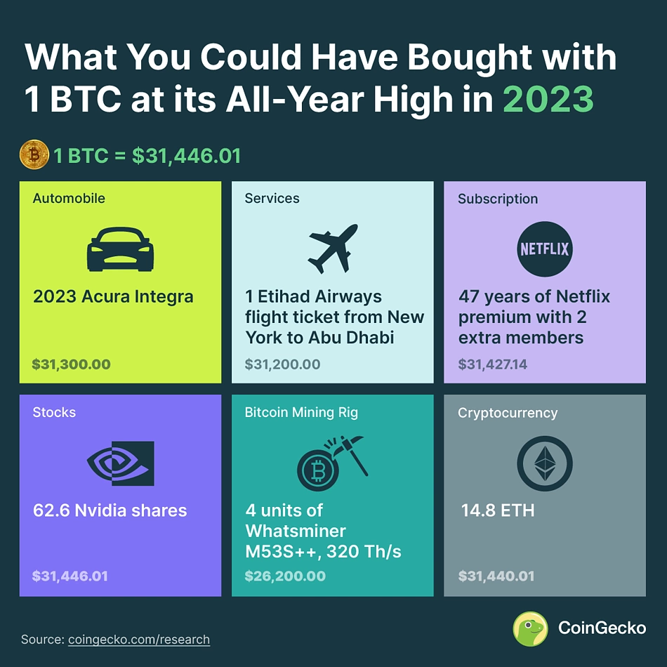 What 1 BTC Could Buy in 2023