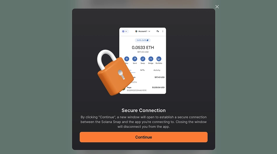 Snap secure connection