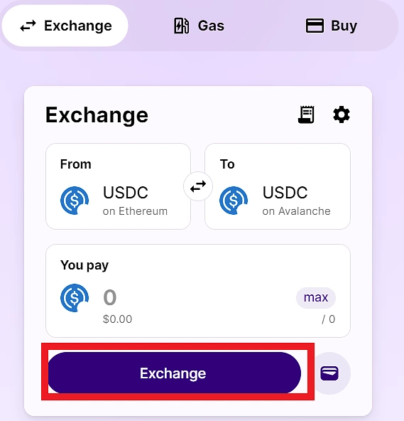 Exchange tokens with Jumper