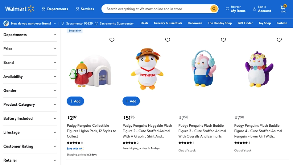 Pudgy Penguins Toys Walmart