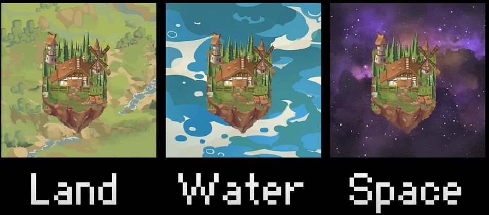 Types of land plots in Pixels