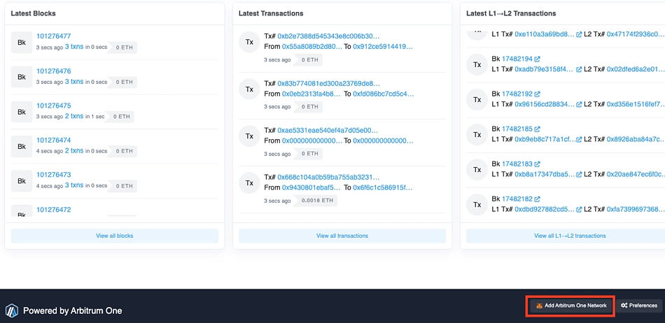 arbiscan add arbitrum network to metamask