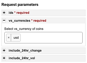 vs_currency param USD