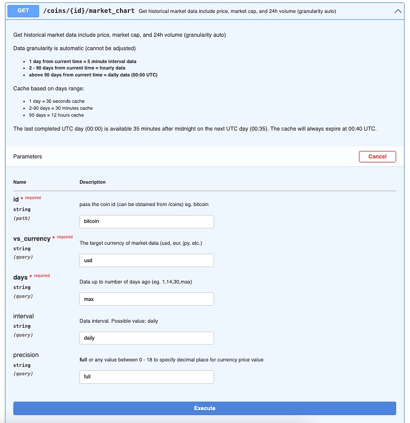 pull crypto price into google sheets - market cap, trading volume, crypto price