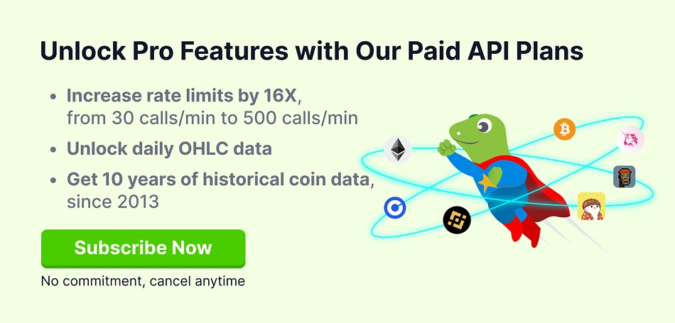 Comprehensive and reliable crypto data API with wide coin and exchange coverage