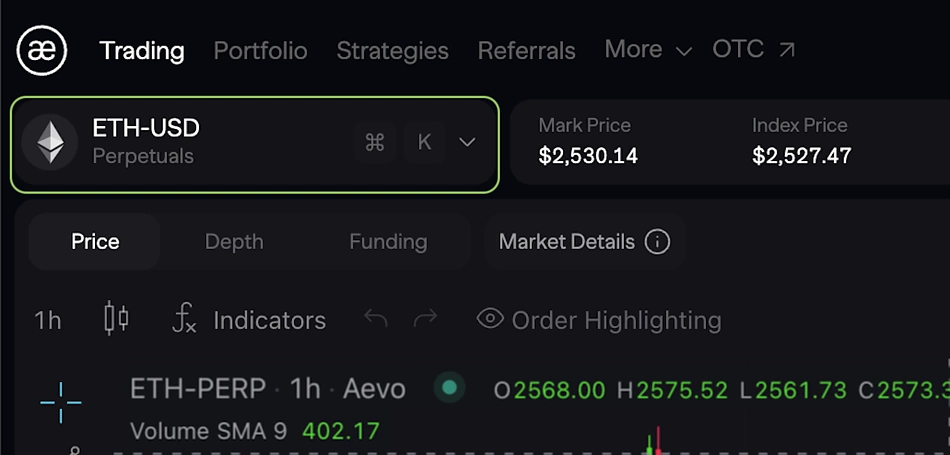 How to view markets on Aevo