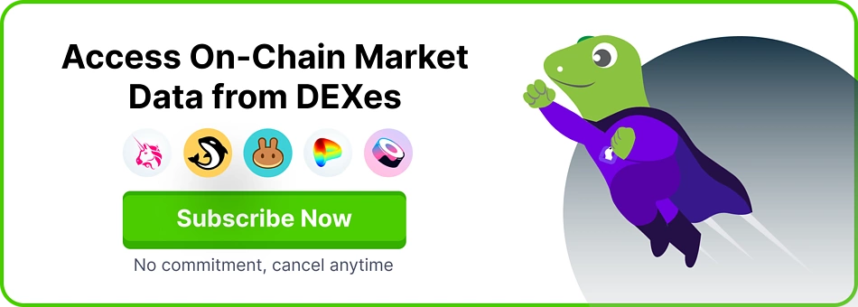 Access on-chain market data DEX API | CoinGecko API