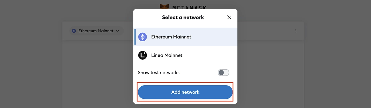 Add network to MetaMask Klaytn