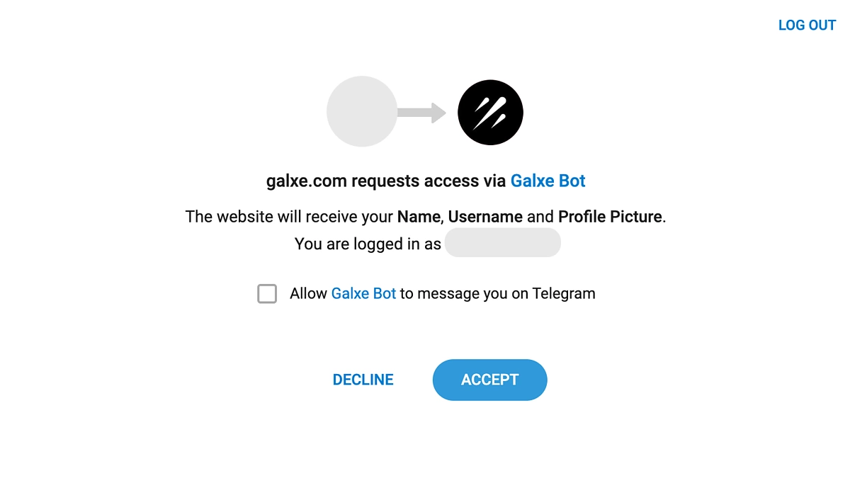 Accept Galxe Bot Telegram Access