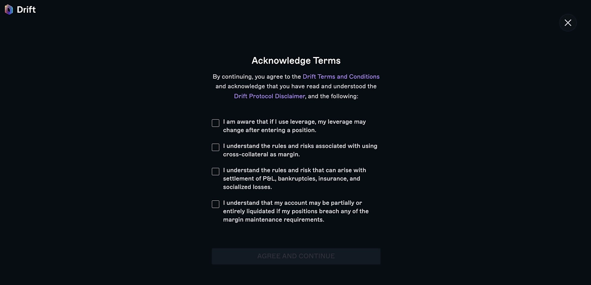 Drift Terms and Conditions