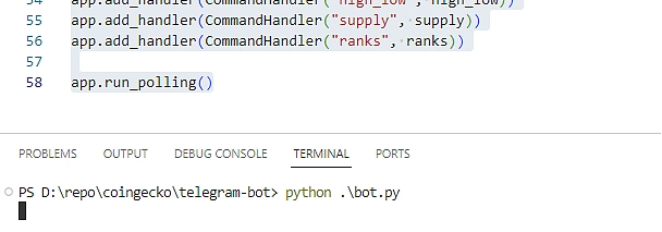 Run the Python script in your terminal
