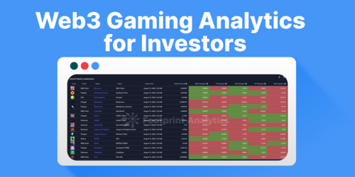 Web3 Gaming Analytics for Investors