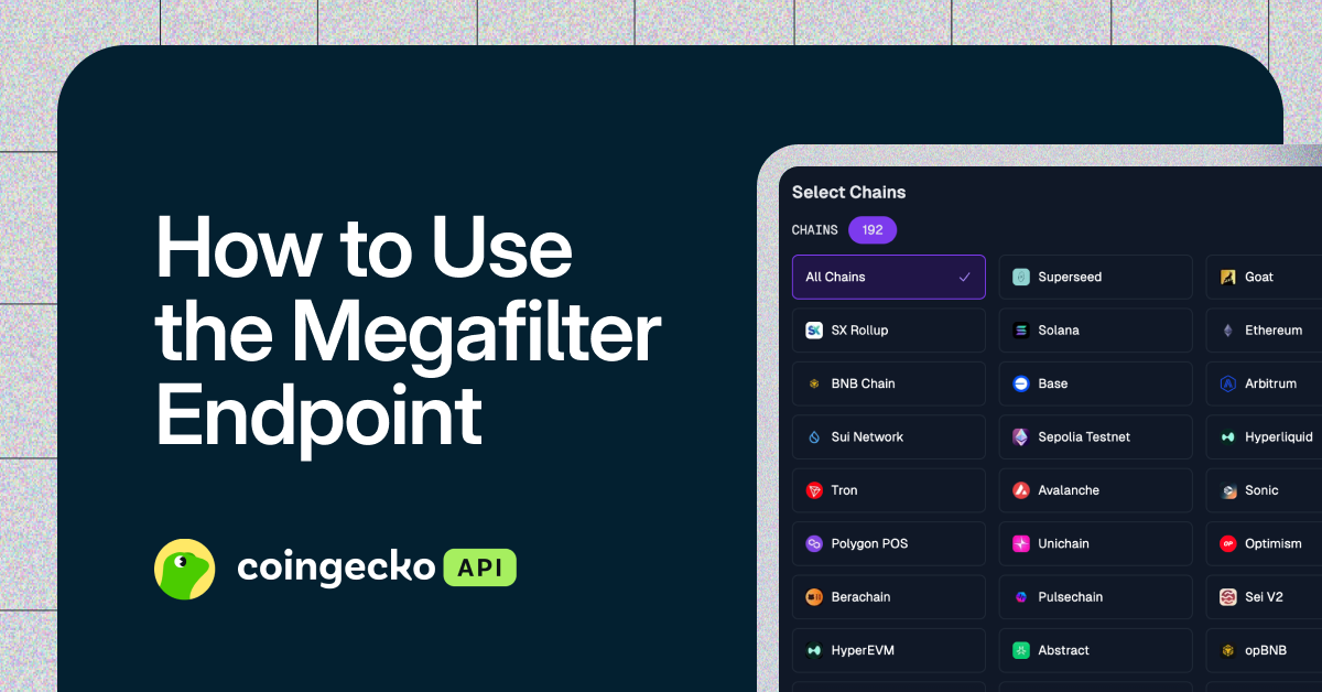 How to Use the CoinGecko API Megafilter Endpoint