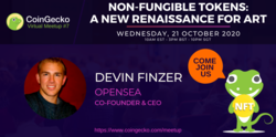 CoinGecko Virtual Meetup Featured Guest: Devin Finzer (CEO & Co-Founder of OpenSea)