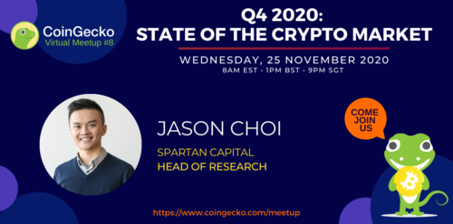 CoinGecko Virtual Meetup Featured Guest: Jason Choi (Head of Research at Spartan Capital)