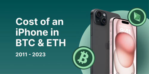Cost of An iPhone in Bitcoin & Ether, Over The Years