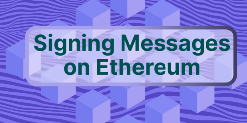 Signing a Message on Ethereum