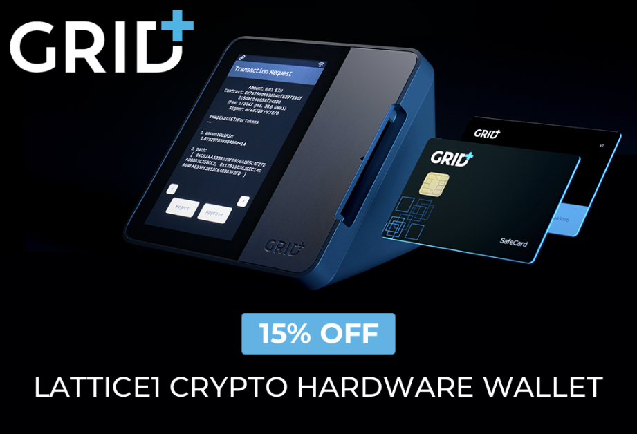 15% off Lattice1 Crypto Hardware Wallet
